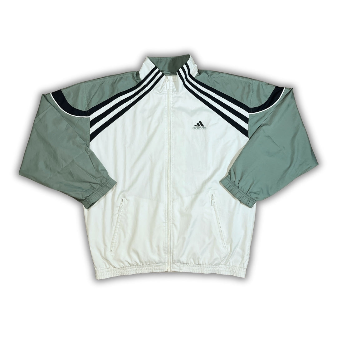 Vintage Adidas 90er White Grey Trackjacket (L)