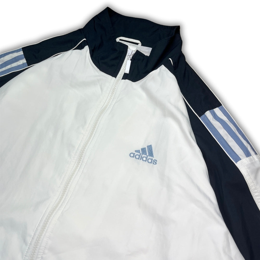 Vintage White Blue Adidas Tracksuit (XL)