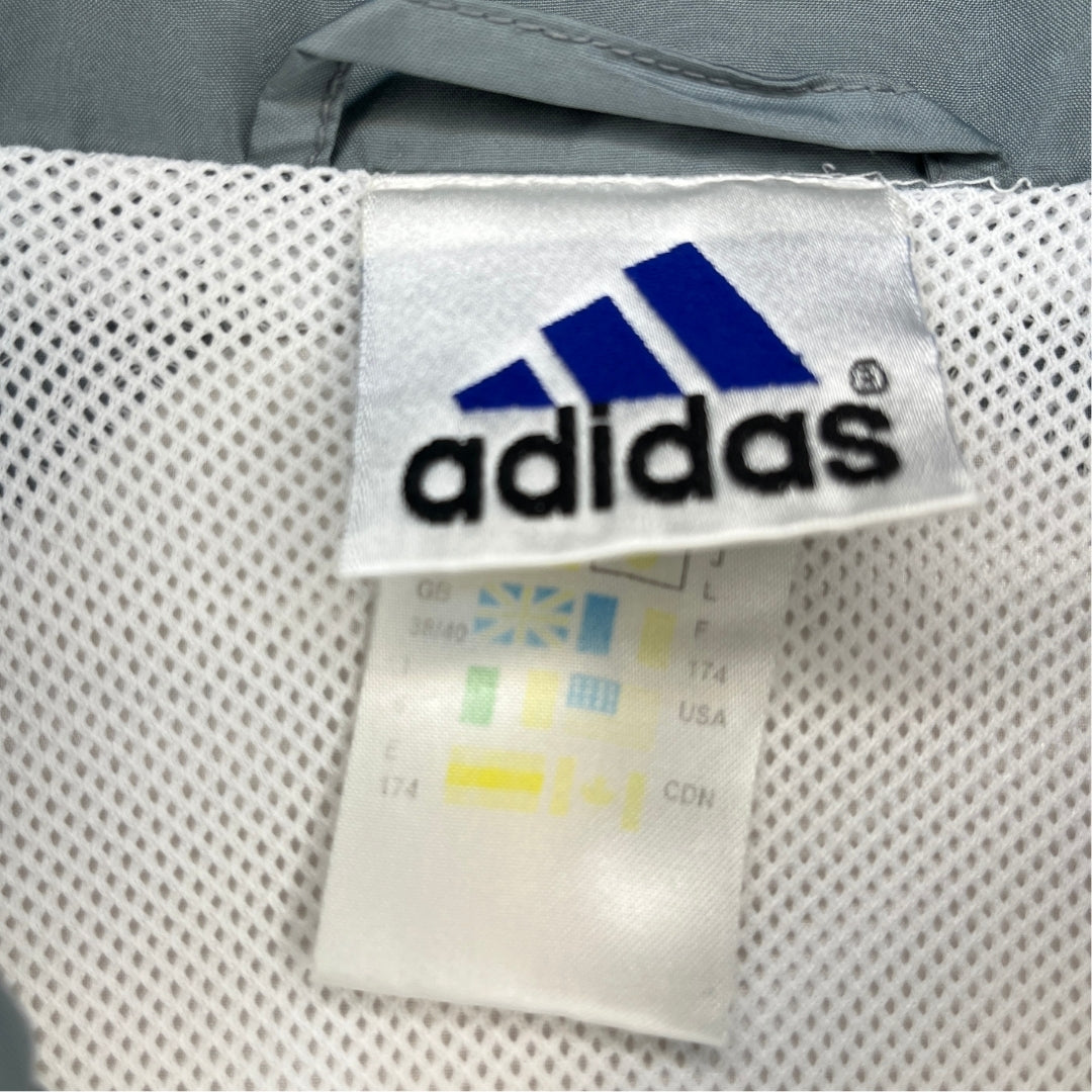 Vintage Adidas 90er White Grey Trackjacket (L)