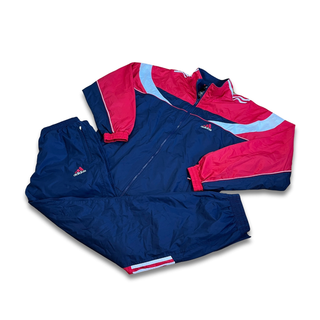 Vintage Adidas Red / Blue Tracksuit (M)