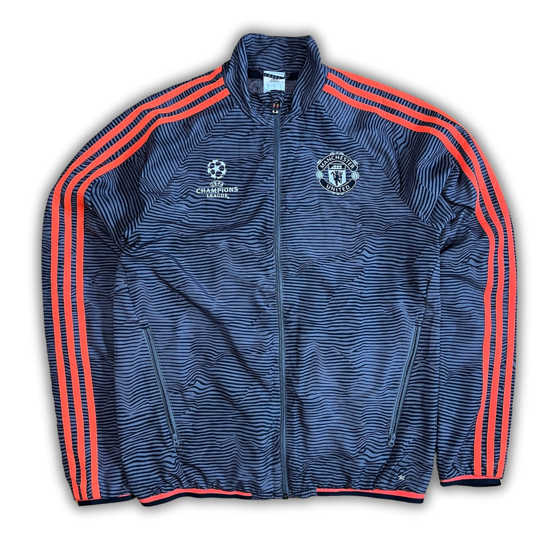Vintage Adidas Grey Manchester United Champions League Trackjacket (S)