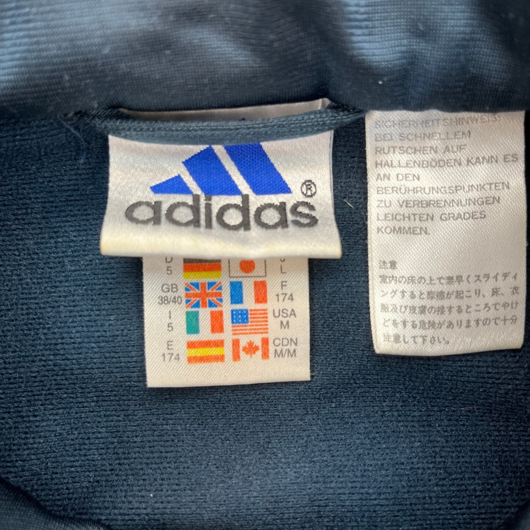 Vintage Adidas 90er Blue Dark Green Trackjacket (L)
