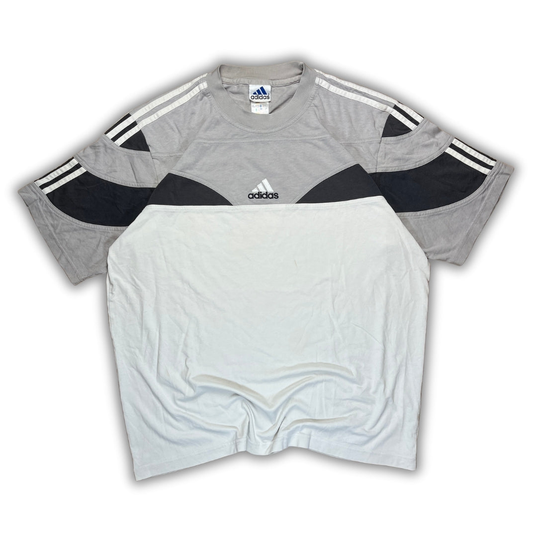 Vintage Adidas 90er Beige Grey Retro Shirt (L)
