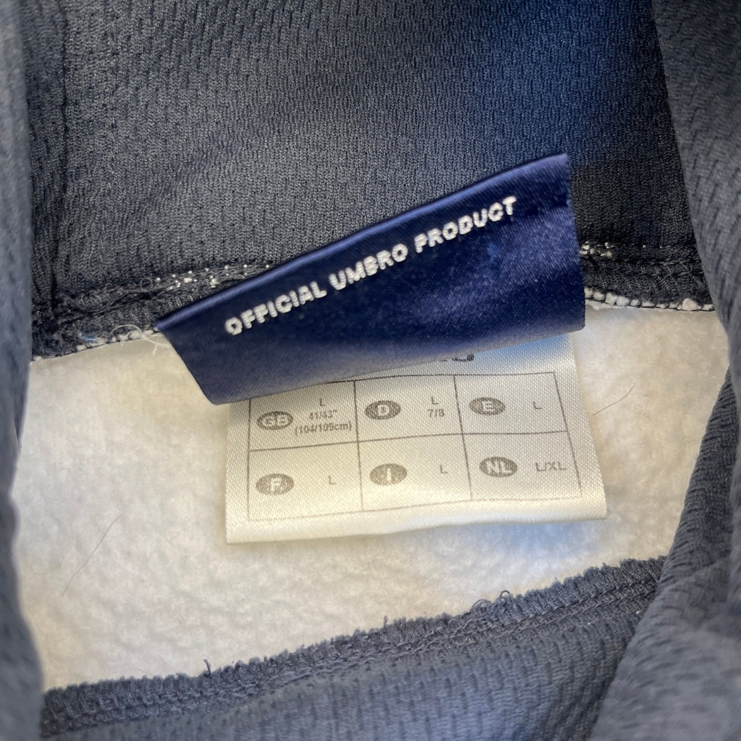 Vintage Umbro White Blue Hoodie (L)
