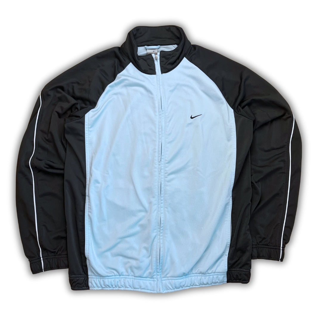 Vintage Nike Black Baby Blue Trackjacket (XL)