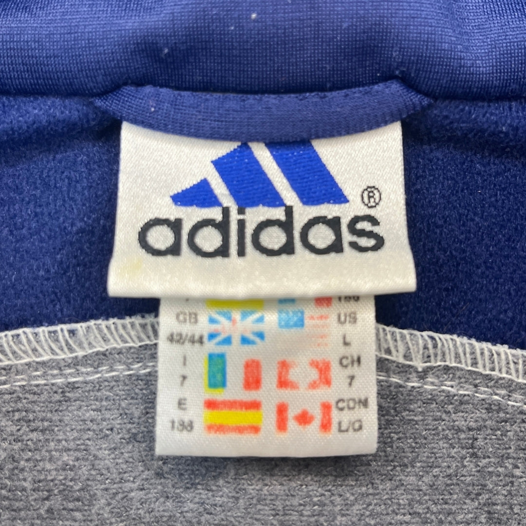 Vintage Adidas 90er White Blue Trackjacket (L)