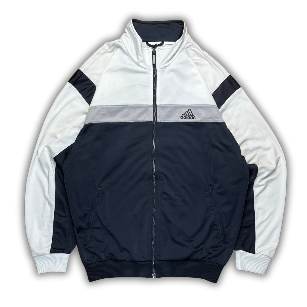 Vintage Adidas 90er Beige Blue Trackjacket (L)