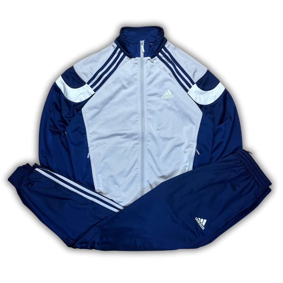 Vintage White Blue Adidas Tracksuit (L)