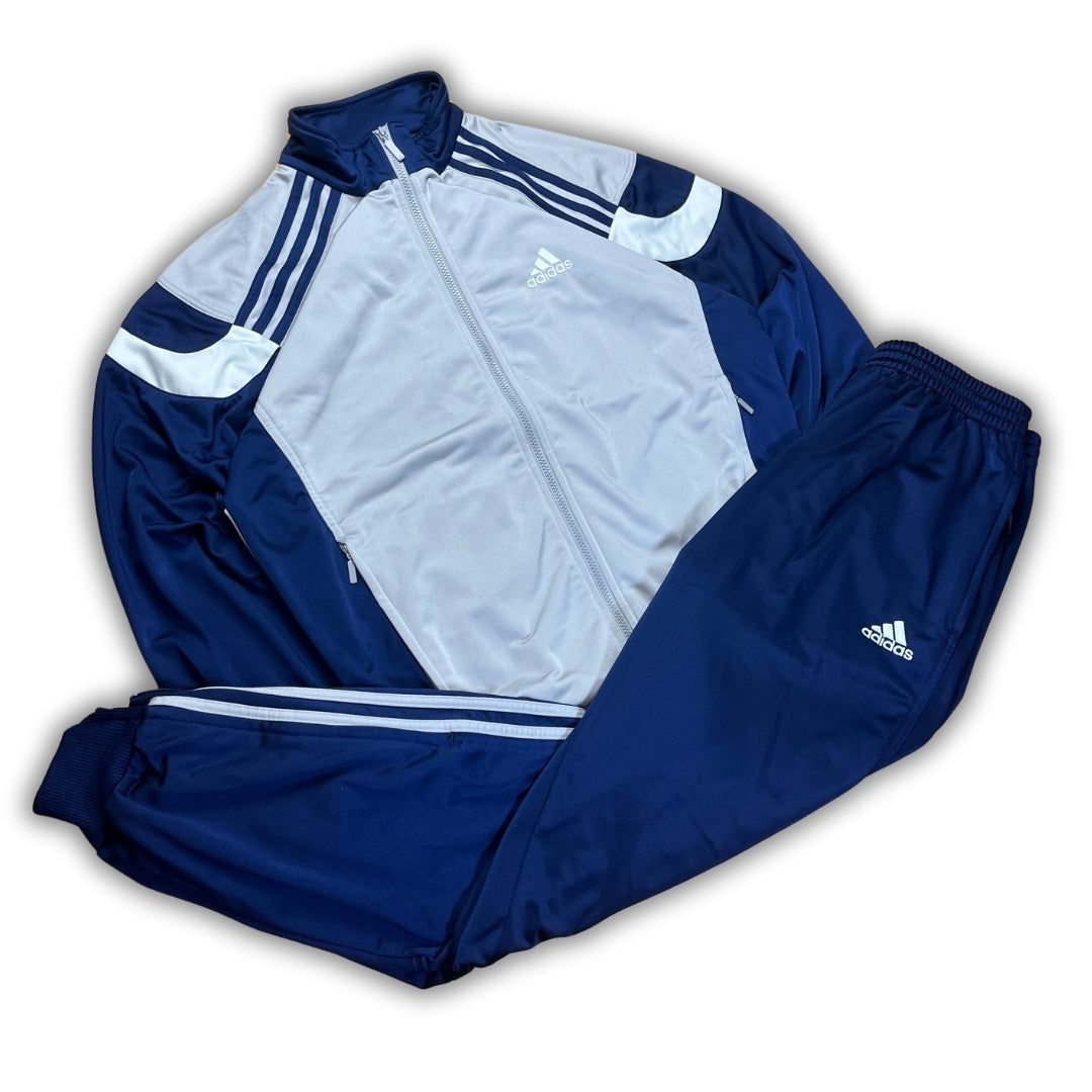 Vintage White Blue Adidas Tracksuit (L)
