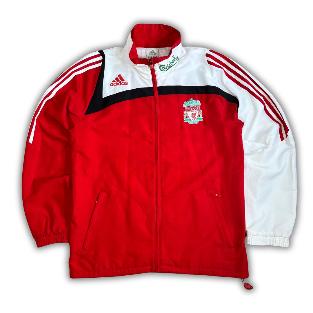 Vintage Adidas Red White FC Liverpool Trackjacket (S)