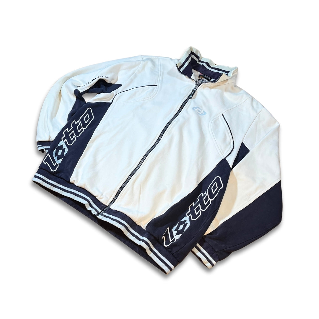 Vintage Lotto Blue White Track Jacket (L)