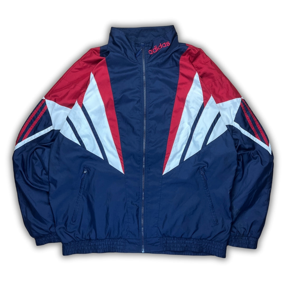 Vintage Adidas 90er Red Blue Rave Trackjacket (M)