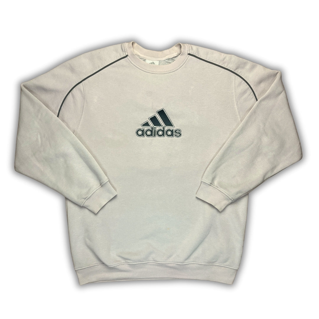 Vintage Adidas Beige Hoodie (L)