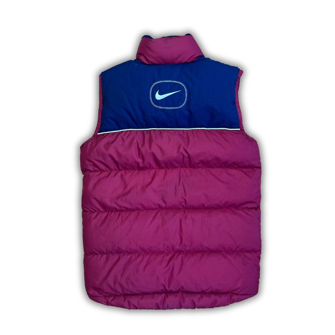 Vintage Nike Red Blue Puffer Weste (S)