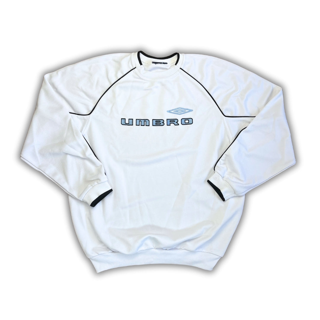 Vintage White Blue Umbro Hoodie (L)