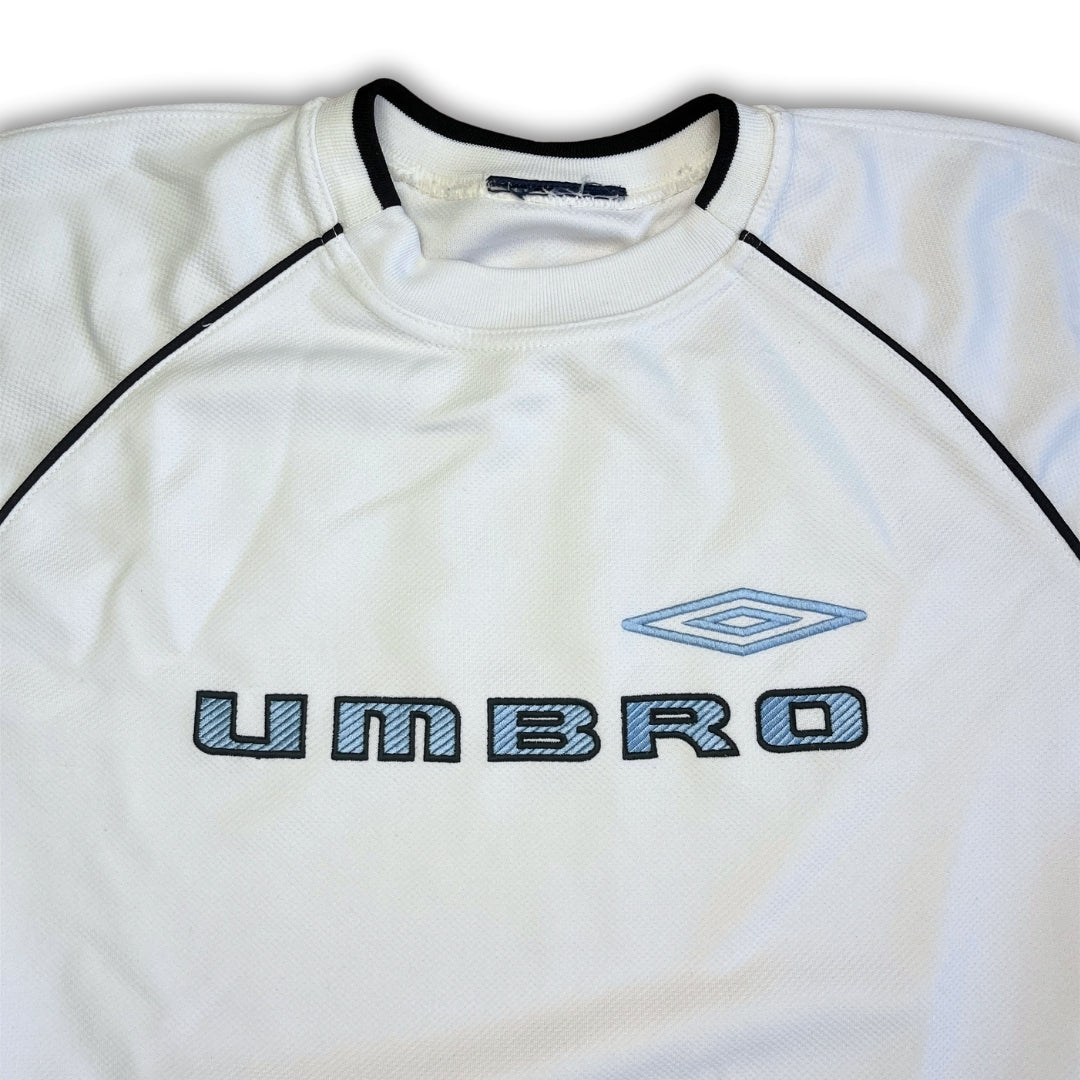 Vintage White Blue Umbro Hoodie (L)