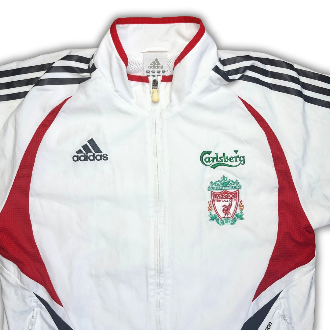 Vintage Grey White Adidas FC Liverpool Tracksuit (M)