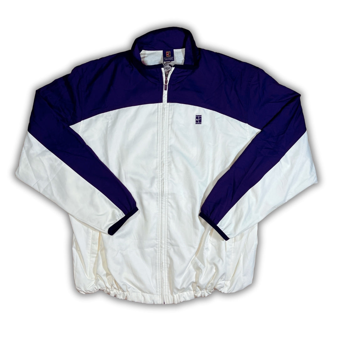 Vintage Nike Court Blue White Trackjacket (L)