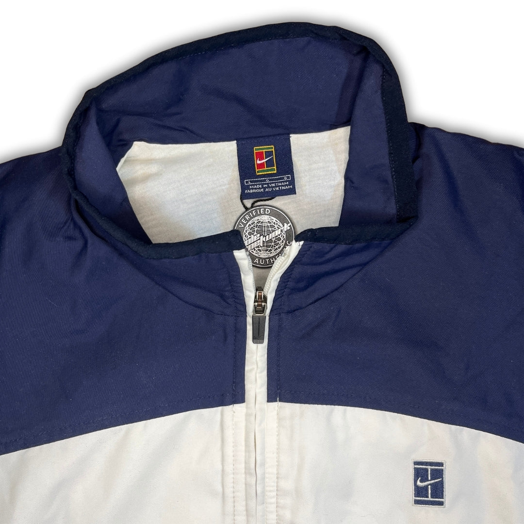 Vintage Nike Court Blue White Trackjacket (L)