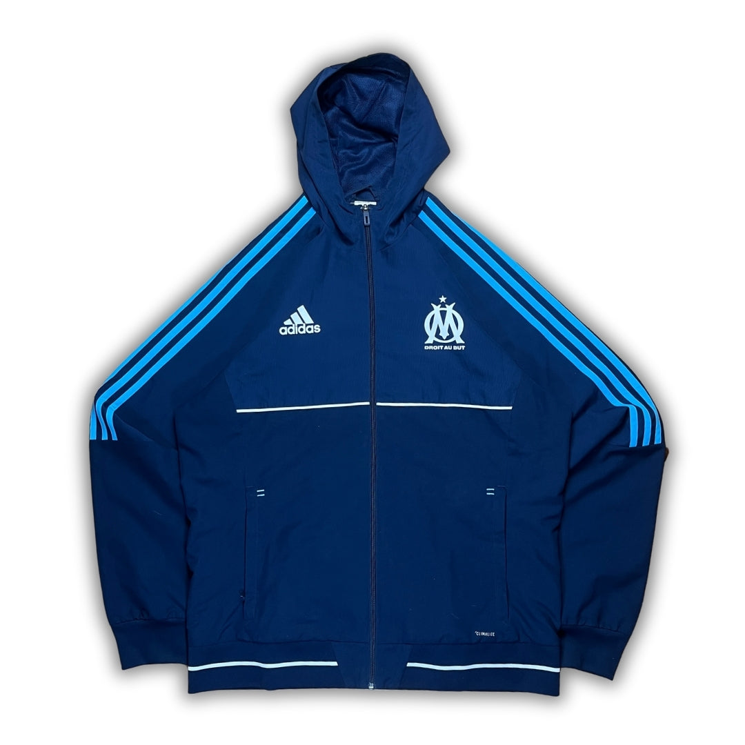 Vintage Adidas Blue Olympique Marseille Trackjacket (L)