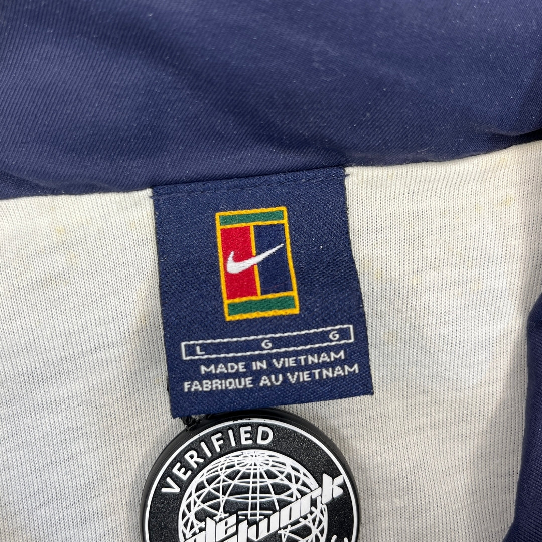 Vintage Nike Court Blue White Trackjacket (L)