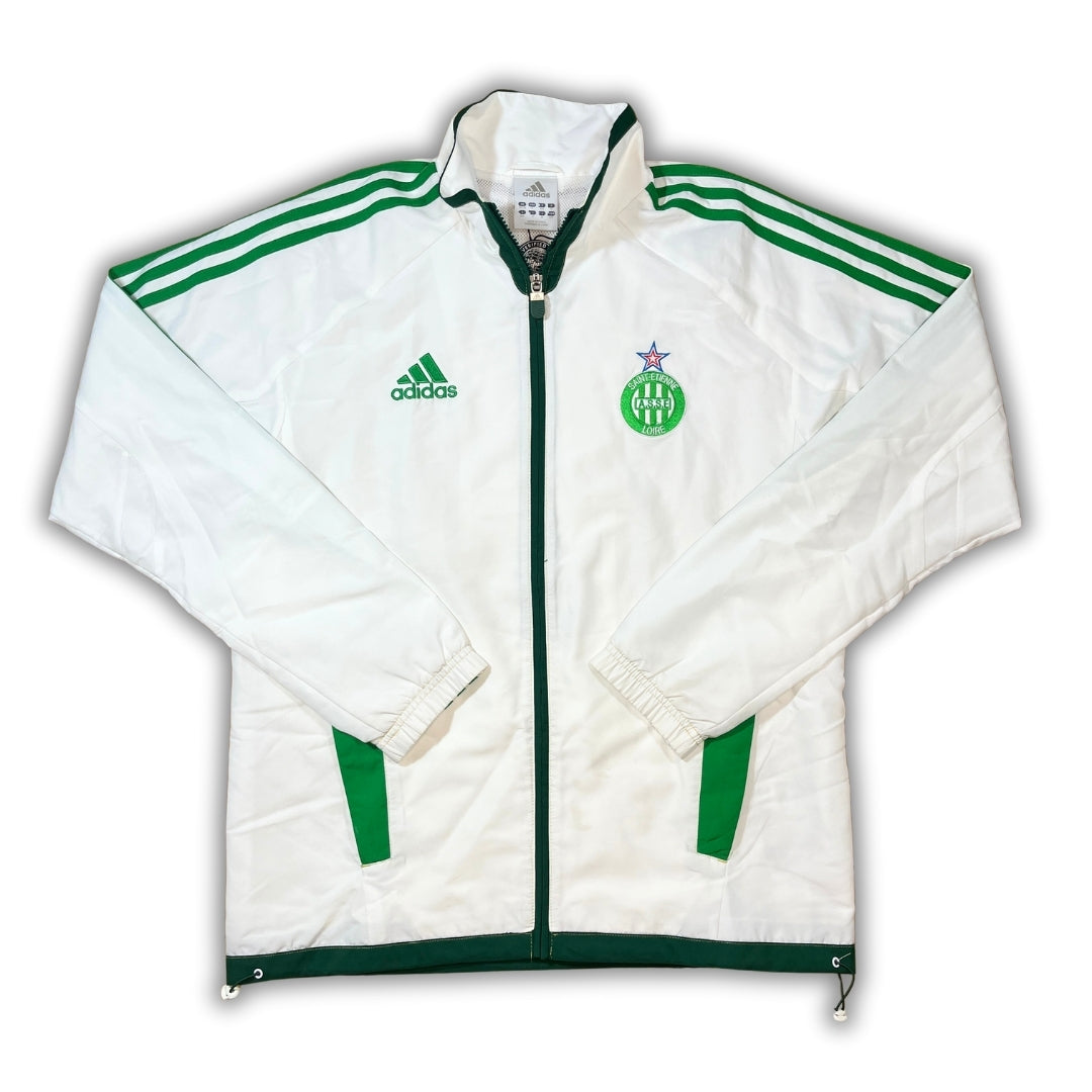 Vintage Adidas White Green Saint Etienne Trackjacket (S)