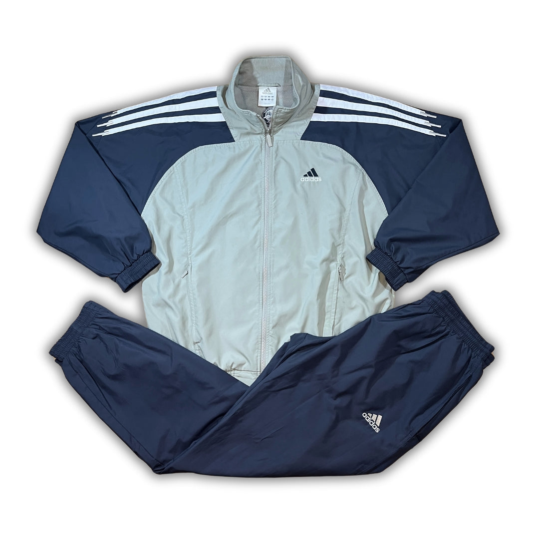 Vintage Adidas Beige / Anthrazit Tracksuit (M)