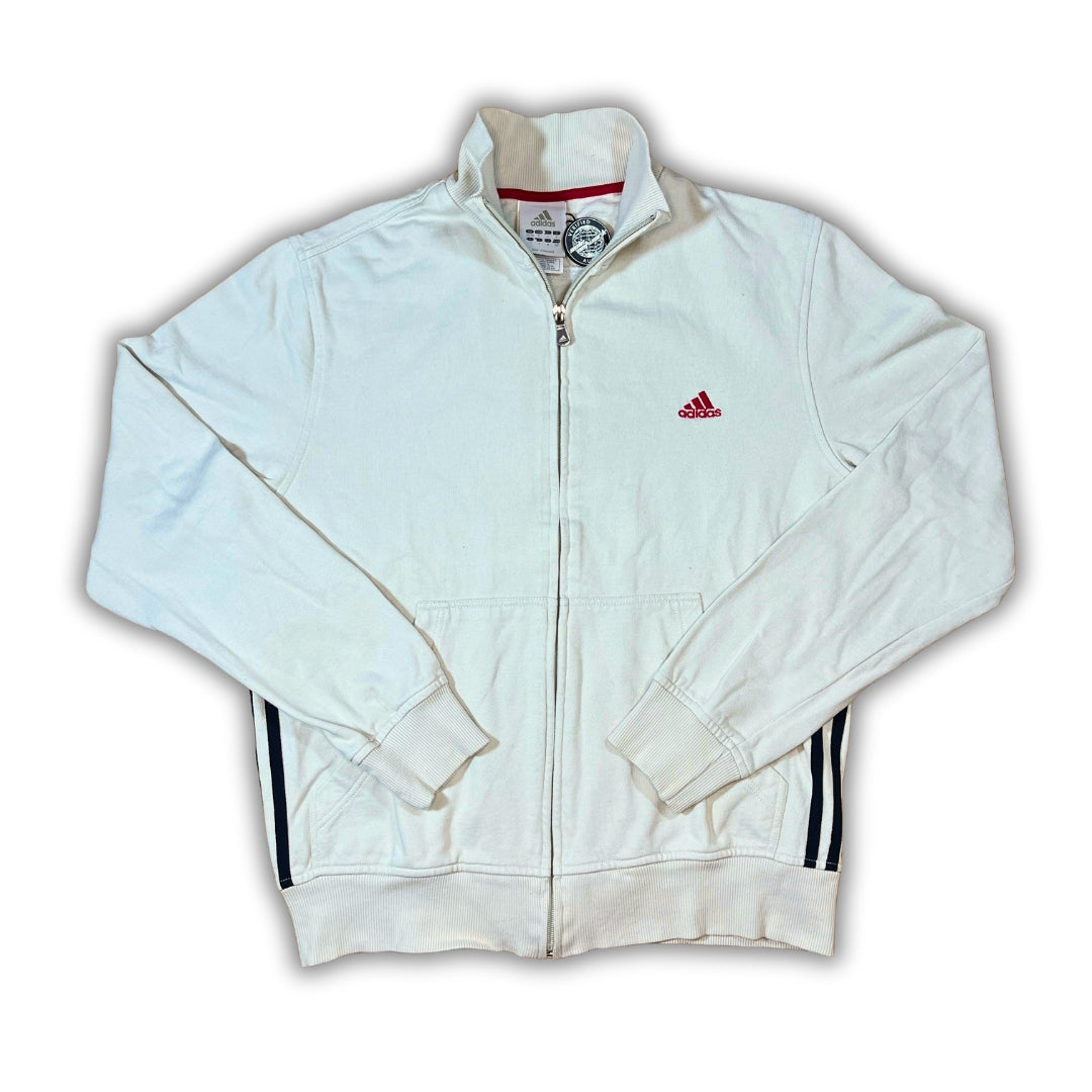 Vintage Adidas White Zipper (S)