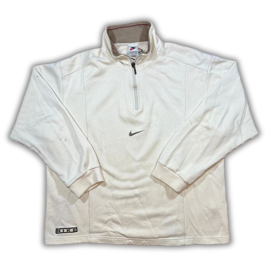 Vintage Nike Beige Zip-Hoodie (L) - Solenetwork