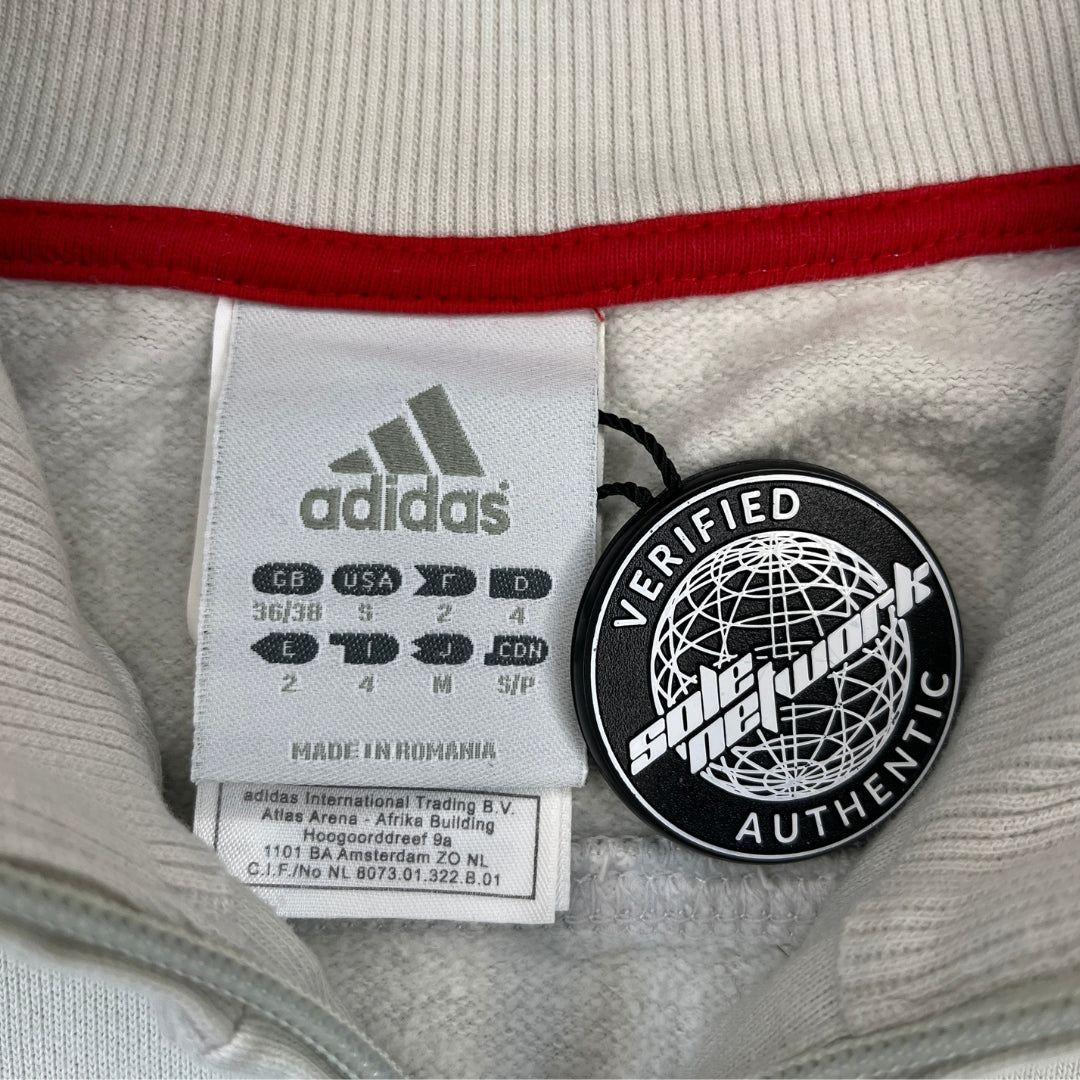 Vintage Adidas White Zipper (S)