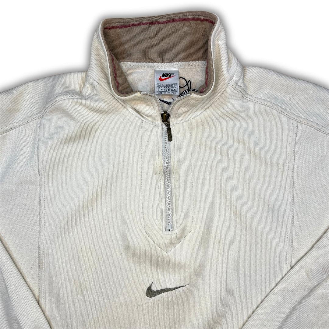 Vintage Nike Beige Zip-Hoodie (L) - Solenetwork