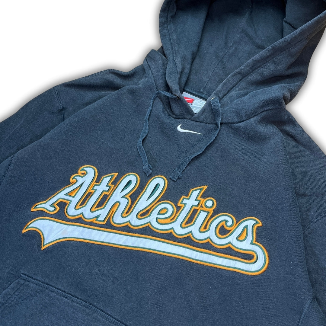 Vintage Nike Black Middle Swoosh Hoodie (S)