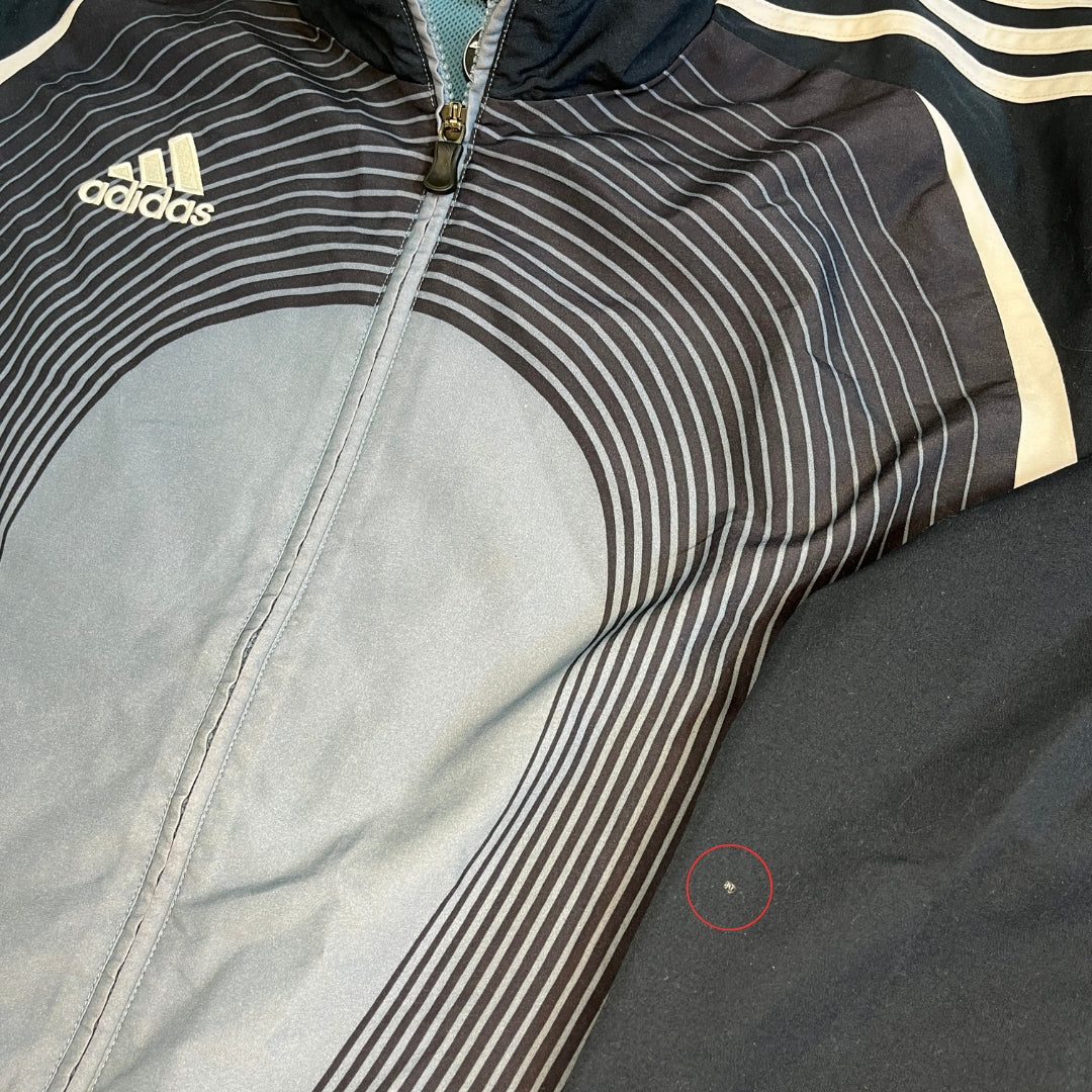 Vintage Adidas Blue Wave Track Jacket (L)