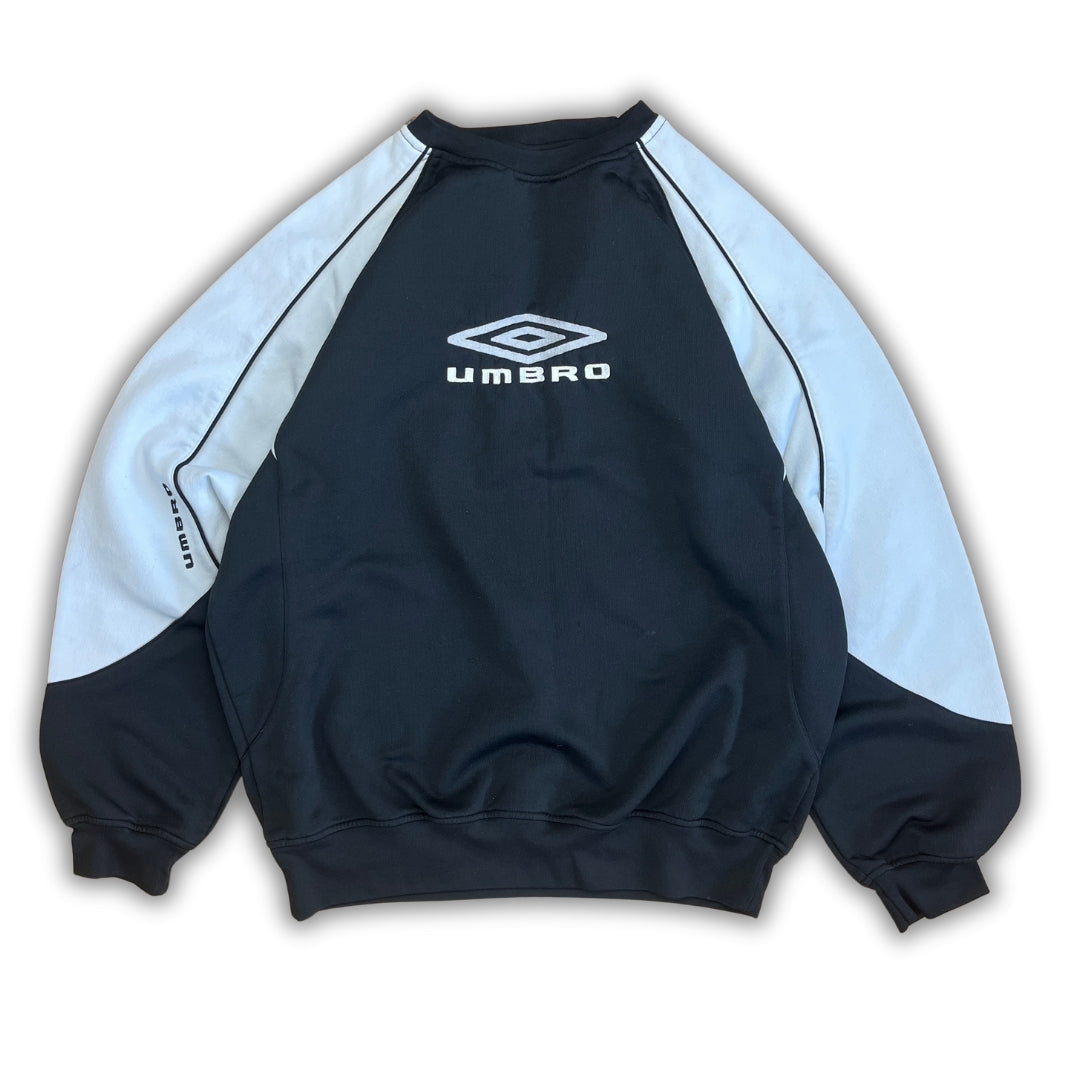 Vintage White Black Umbro Hoodie (M)