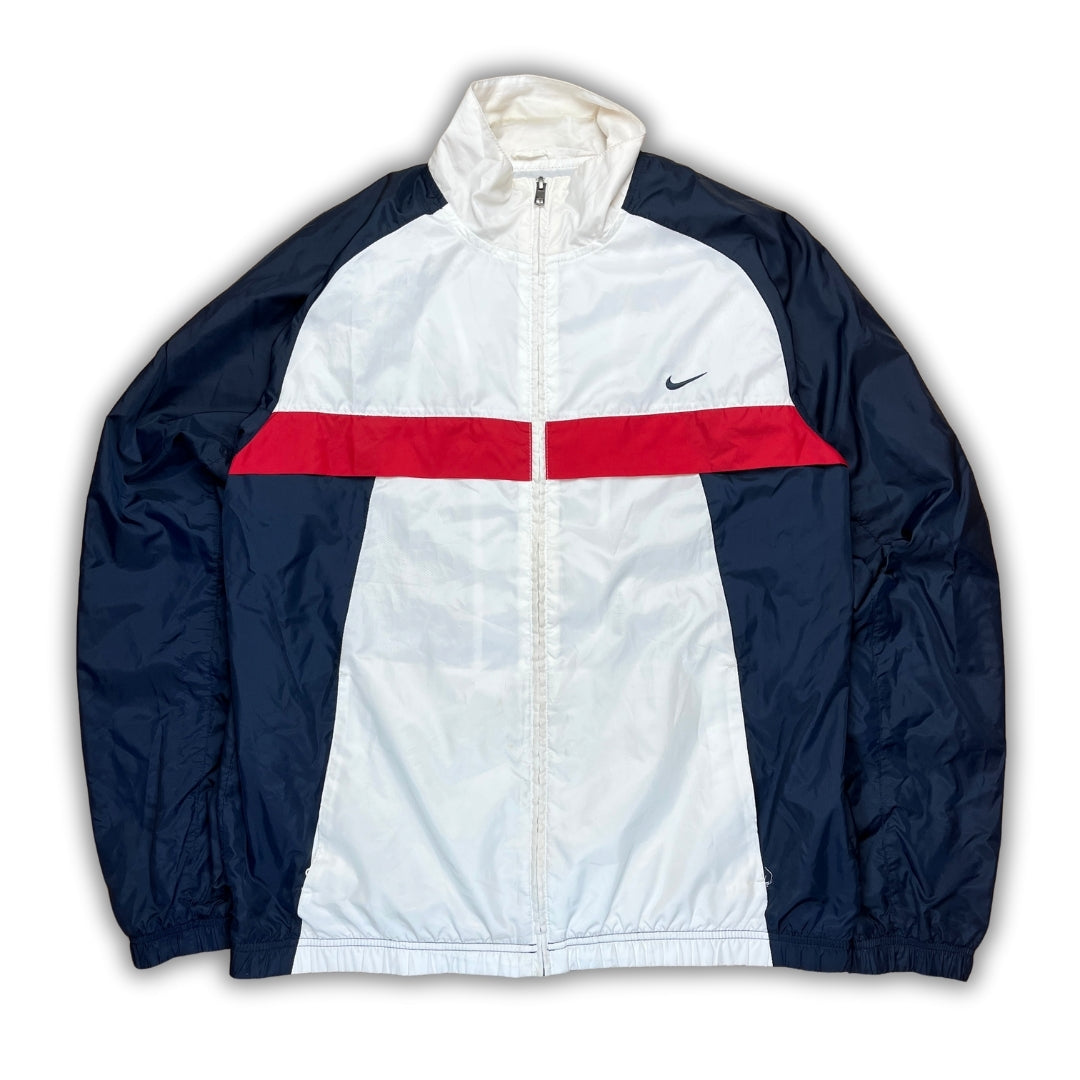 Vintage Nike 90er White Blue Trackjacket (L)