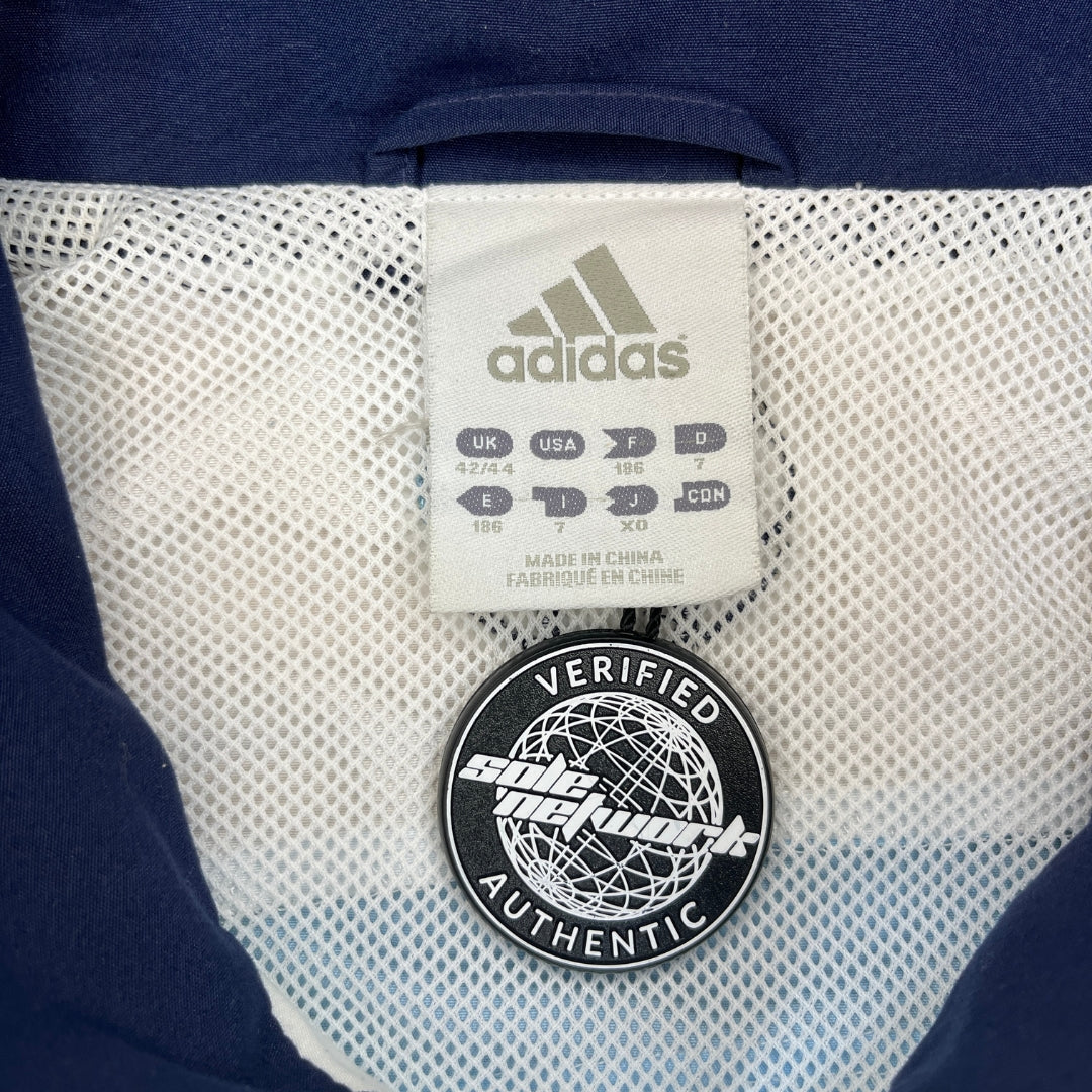 Vintage Adidas White Blue Real Madrid Trackjacket (XL)