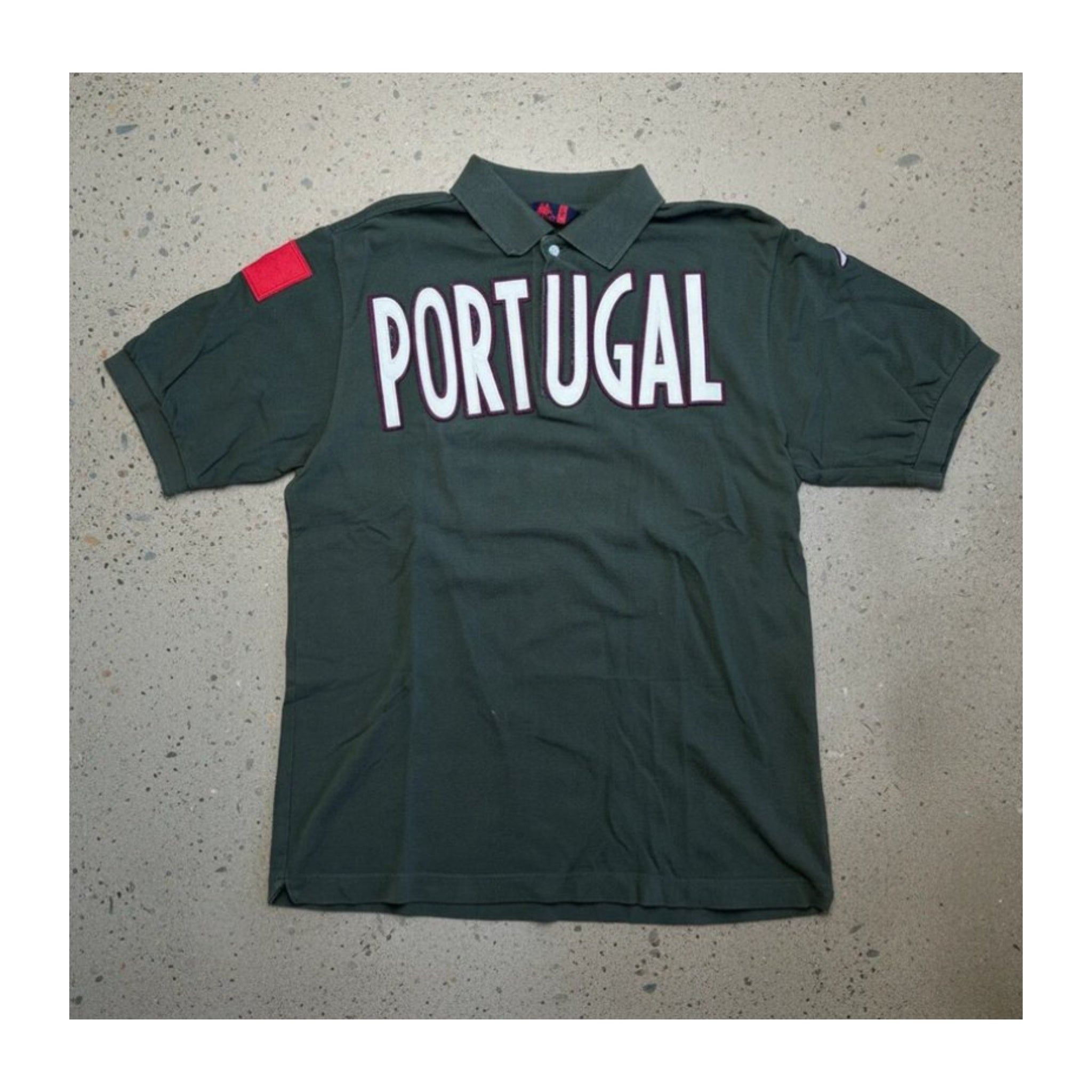 Vintage Kappa Portugal Polo Shirt in Dunkelgrün (L)