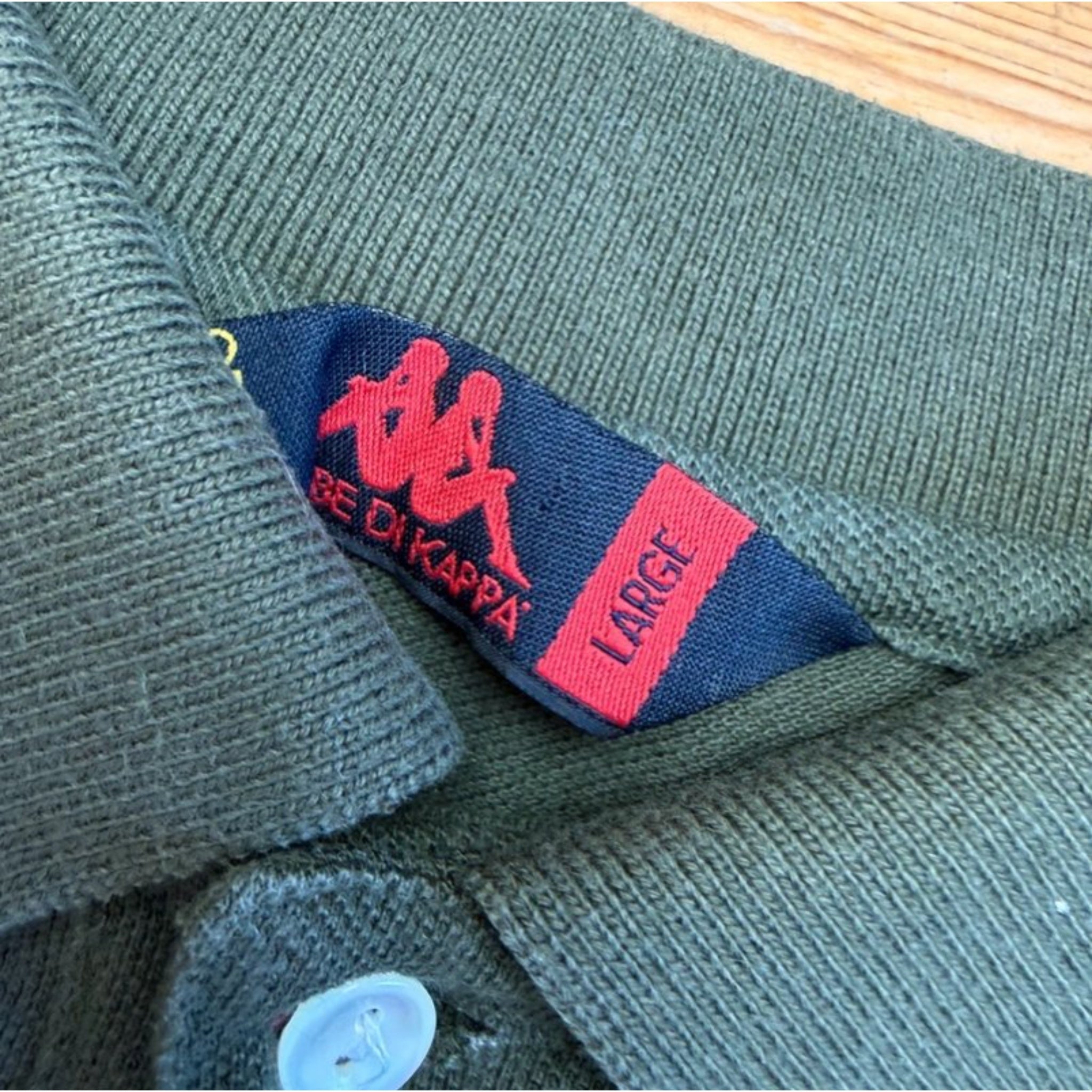 Vintage Kappa Portugal Polo Shirt in Dunkelgrün (L)